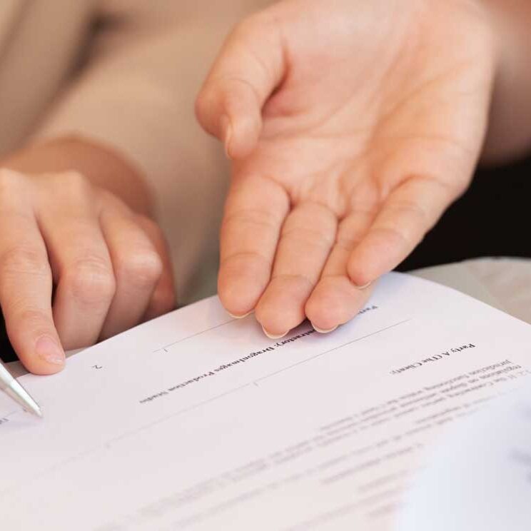 two women working on legal documents